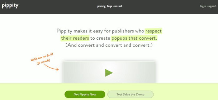 pippity per realizzare pop up forms