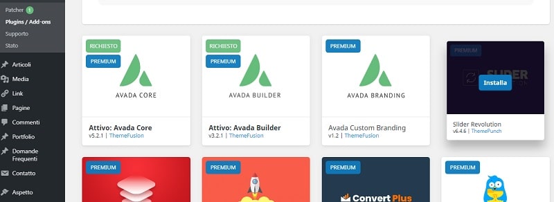 plugin Avada