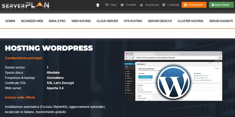 Hosting WordPress Serverplan