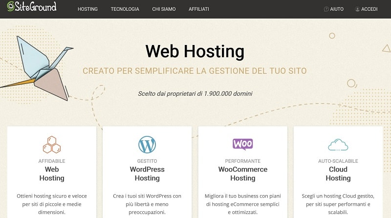 SiteGround migliore hosting in Italia