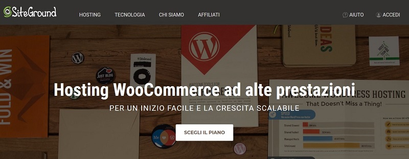 Spazio server per sito eCommerce - SiteGround WooCommerce
