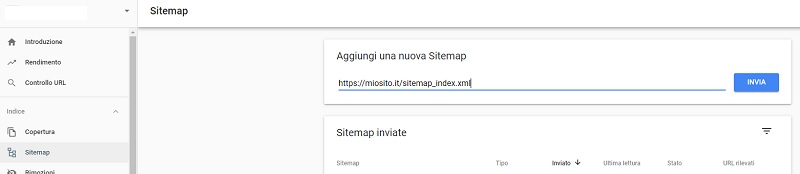 Invio della Sitemap a Google con Yoast