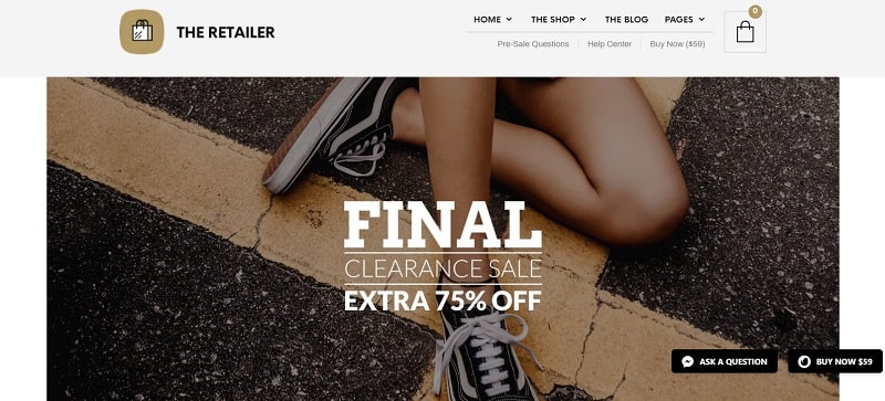 the retailer theme tra i migliori temi woocommerce per un sito fashion